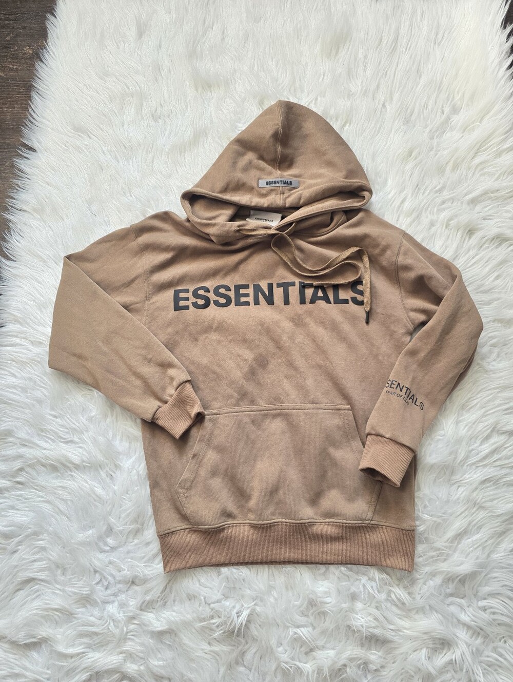 Essentials Men's Brown/Tan Logo Hoodie